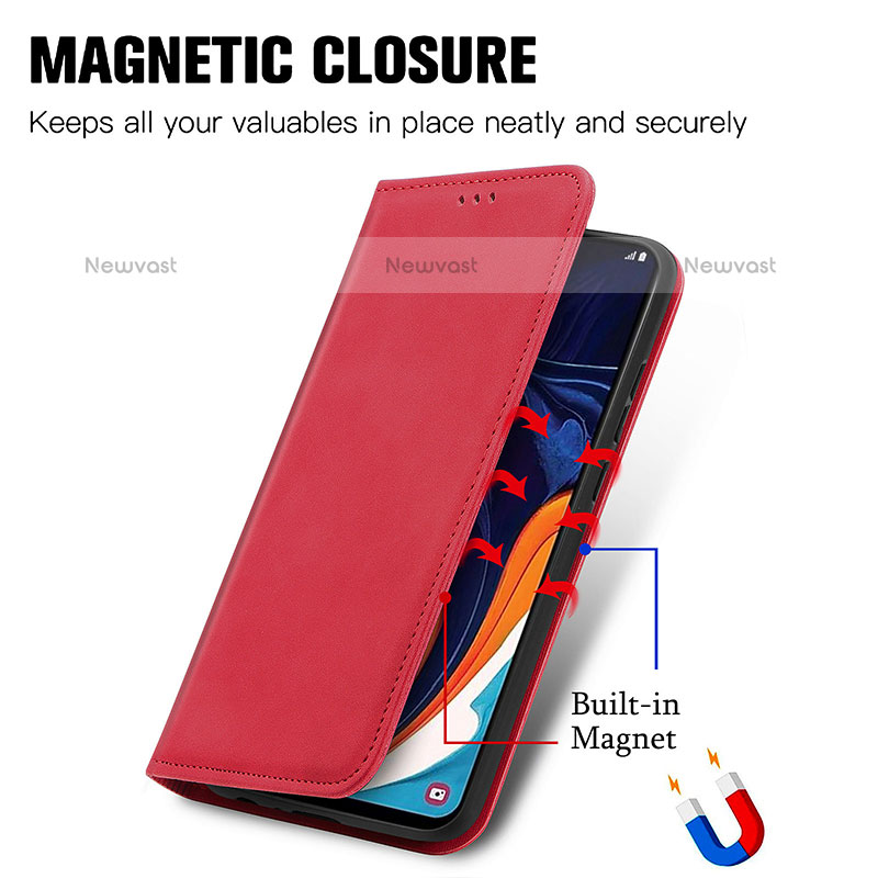 Leather Case Stands Flip Cover Holder S04D for Samsung Galaxy M40
