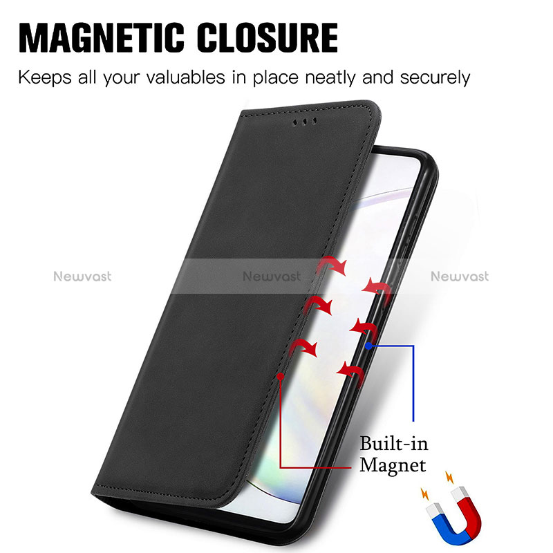 Leather Case Stands Flip Cover Holder S04D for Samsung Galaxy M60s