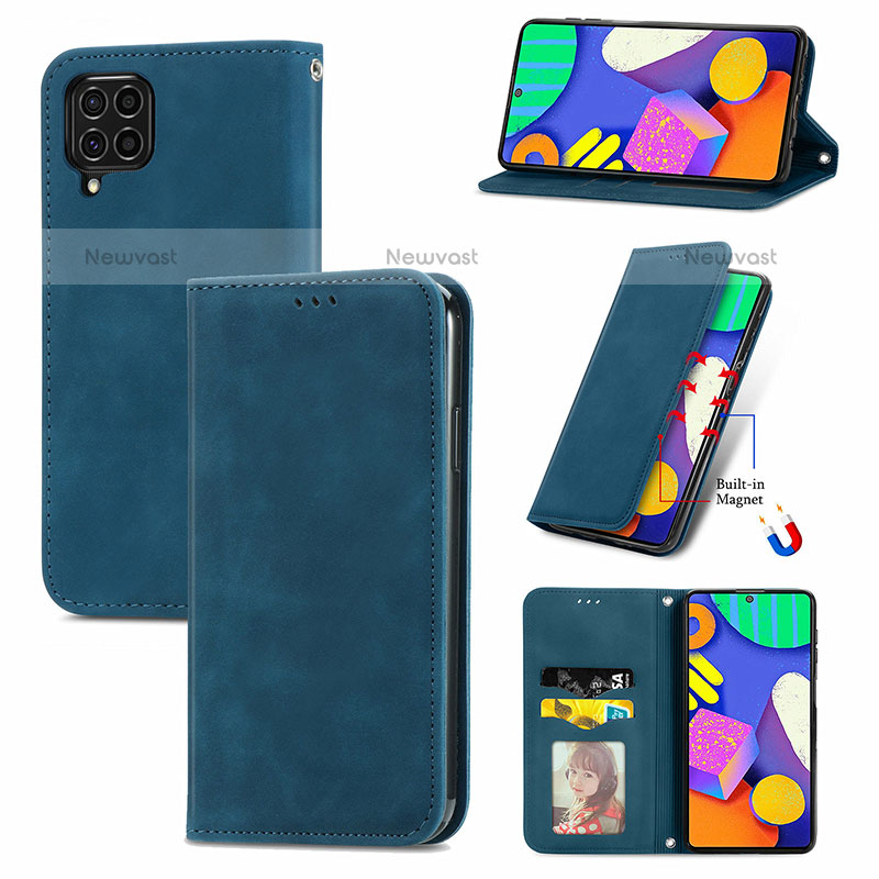 Leather Case Stands Flip Cover Holder S04D for Samsung Galaxy M62 4G