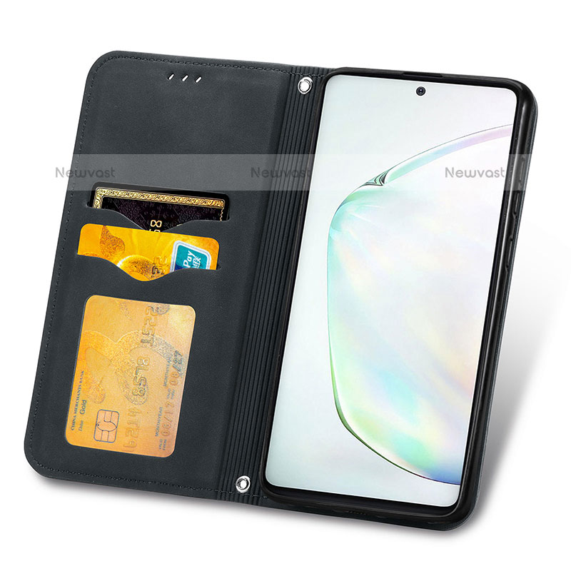 Leather Case Stands Flip Cover Holder S04D for Samsung Galaxy Note 10 Lite