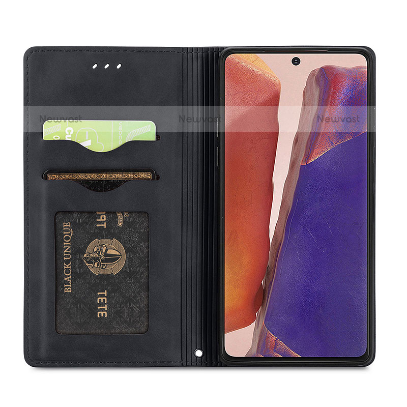 Leather Case Stands Flip Cover Holder S04D for Samsung Galaxy Note 20 5G