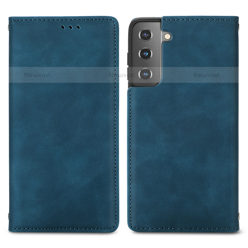 Leather Case Stands Flip Cover Holder S04D for Samsung Galaxy S22 5G