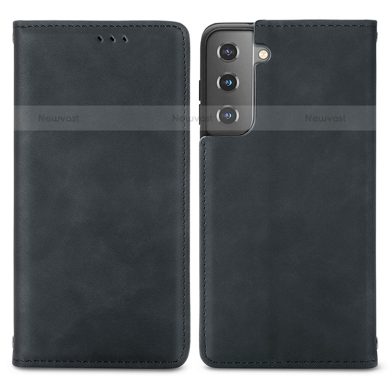 Leather Case Stands Flip Cover Holder S04D for Samsung Galaxy S22 5G