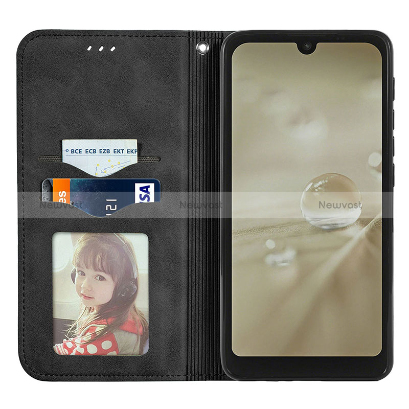 Leather Case Stands Flip Cover Holder S04D for Sharp Aquos wish