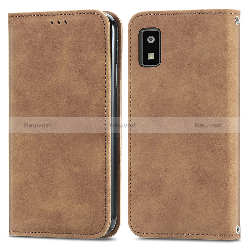 Leather Case Stands Flip Cover Holder S04D for Sharp Aquos wish