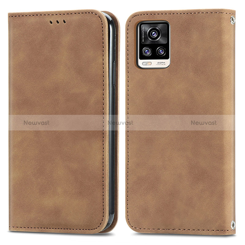 Leather Case Stands Flip Cover Holder S04D for Vivo V20