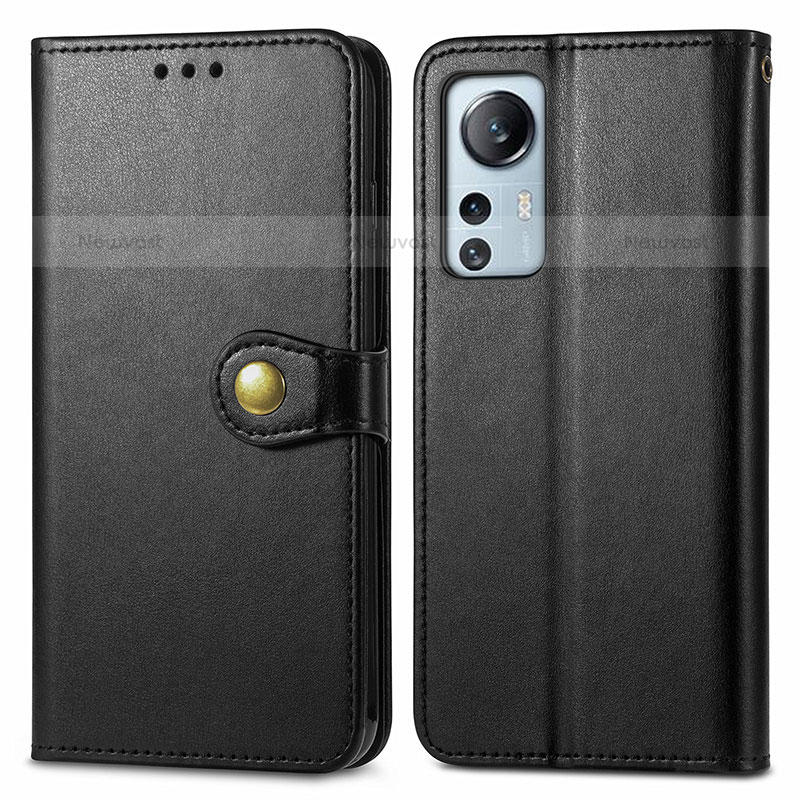 Leather Case Stands Flip Cover Holder S04D for Xiaomi Mi 12S 5G Black