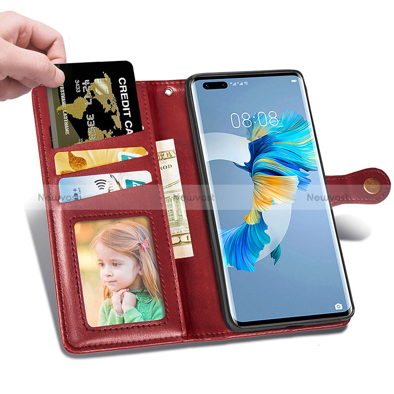 Leather Case Stands Flip Cover Holder S05D for Huawei Mate 40 Pro