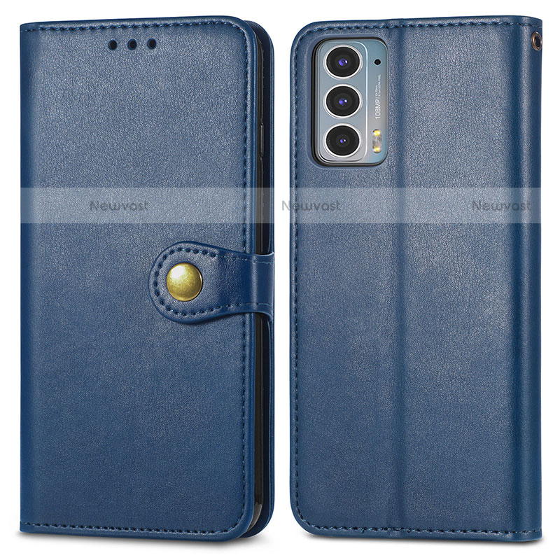 Leather Case Stands Flip Cover Holder S05D for Motorola Moto Edge Lite 5G
