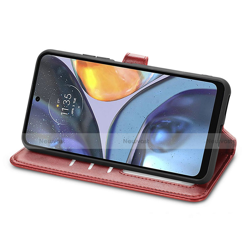 Leather Case Stands Flip Cover Holder S05D for Motorola Moto G22