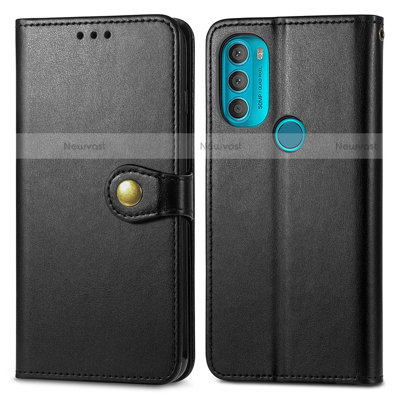 Leather Case Stands Flip Cover Holder S05D for Motorola Moto G71 5G