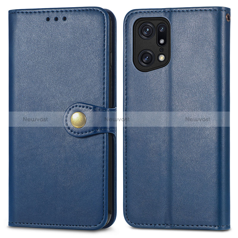 Leather Case Stands Flip Cover Holder S05D for Oppo Find X5 5G