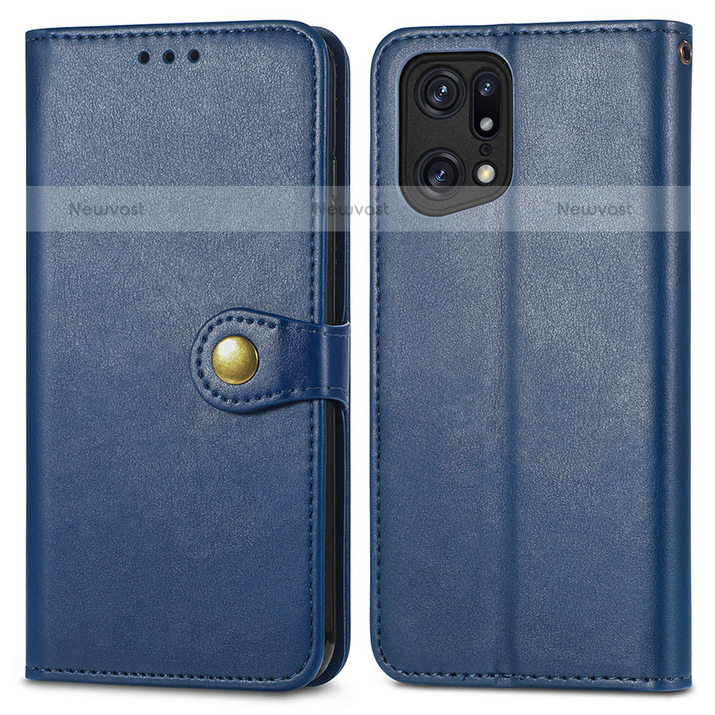 Leather Case Stands Flip Cover Holder S05D for Oppo Find X5 Pro 5G