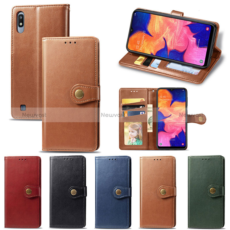 Leather Case Stands Flip Cover Holder S05D for Samsung Galaxy A10