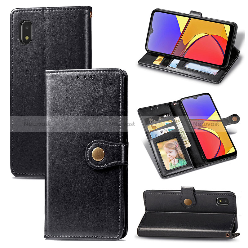 Leather Case Stands Flip Cover Holder S05D for Samsung Galaxy A21 SC-42A
