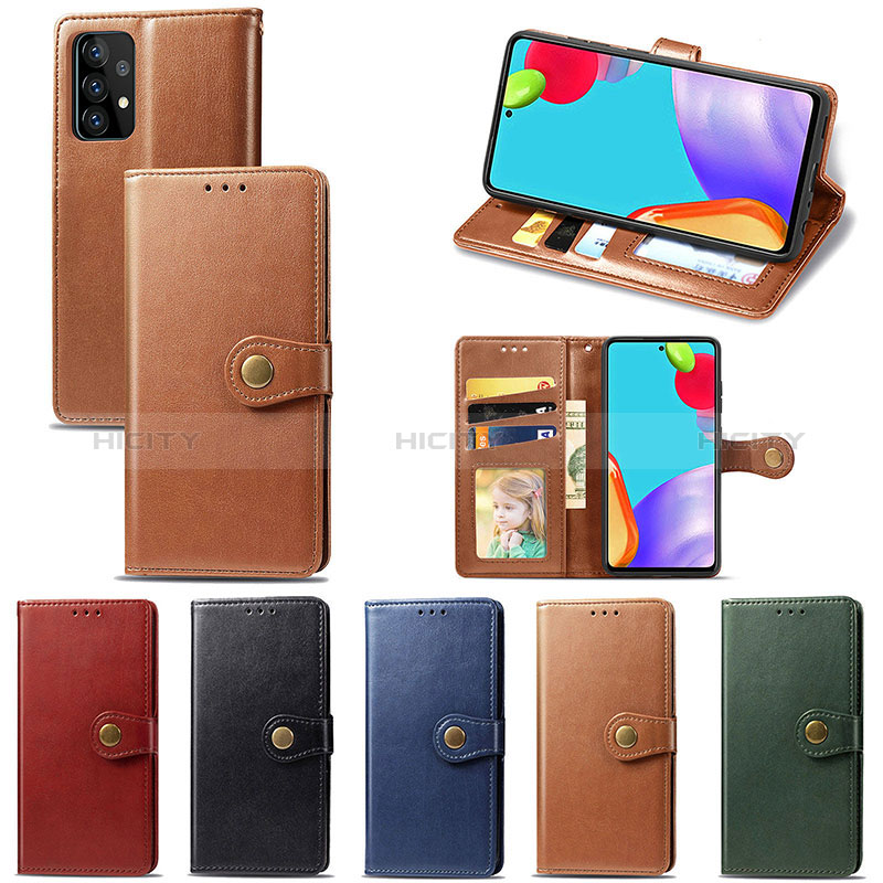 Leather Case Stands Flip Cover Holder S05D for Samsung Galaxy A72 5G