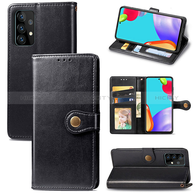 Leather Case Stands Flip Cover Holder S05D for Samsung Galaxy A72 5G