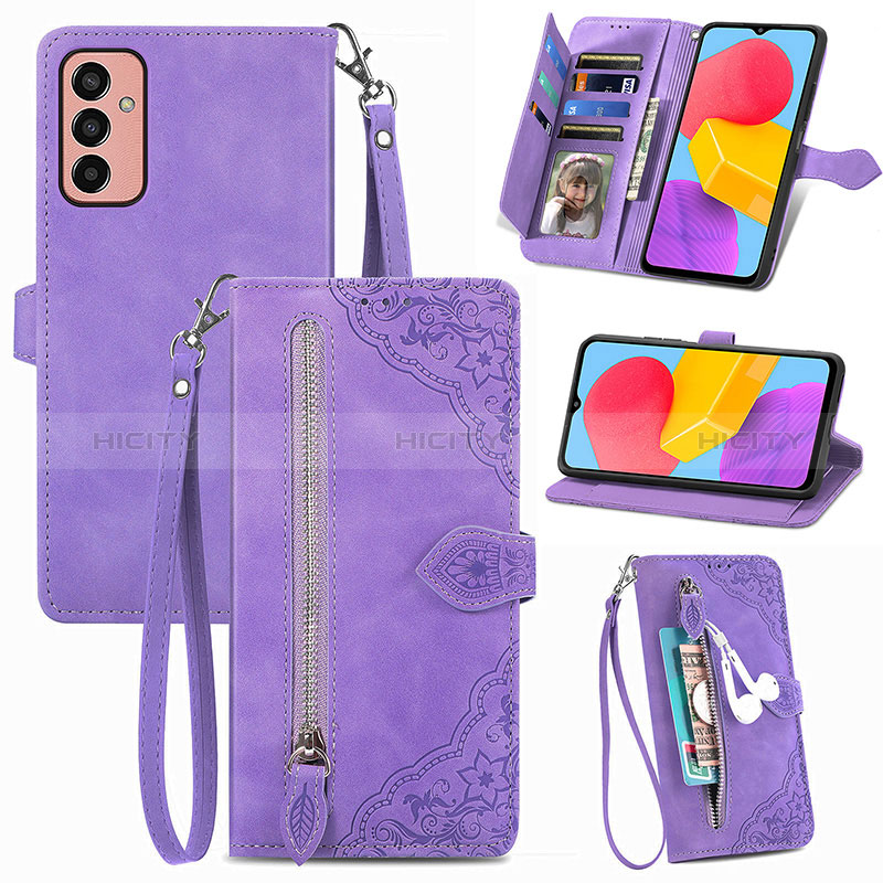 Leather Case Stands Flip Cover Holder S05D for Samsung Galaxy F13 4G