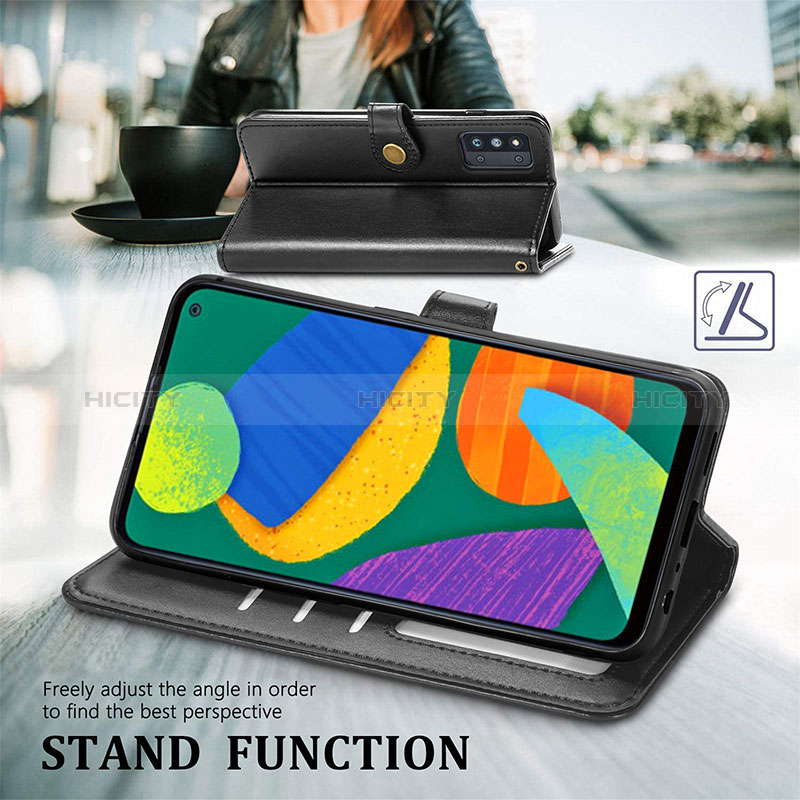 Leather Case Stands Flip Cover Holder S05D for Samsung Galaxy F52 5G