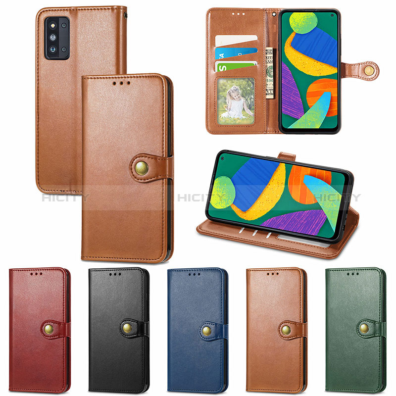 Leather Case Stands Flip Cover Holder S05D for Samsung Galaxy F52 5G