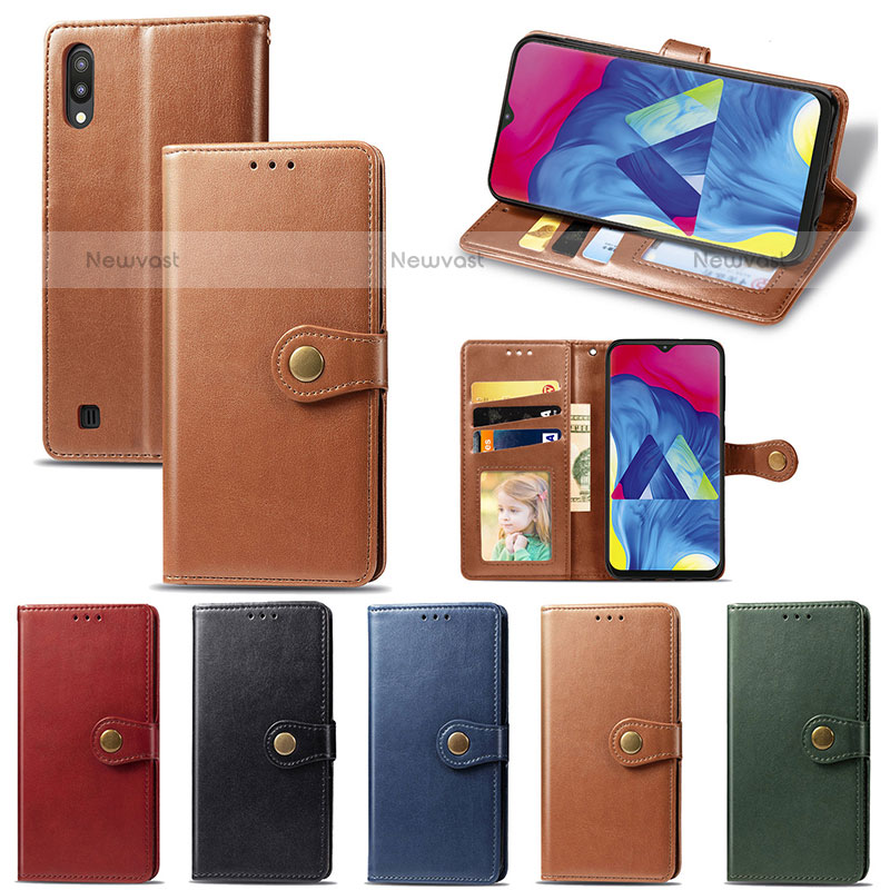 Leather Case Stands Flip Cover Holder S05D for Samsung Galaxy M10