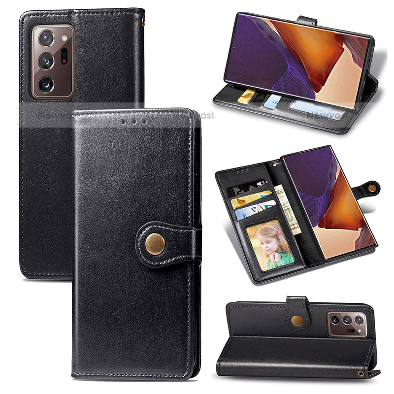 Leather Case Stands Flip Cover Holder S05D for Samsung Galaxy Note 20 Ultra 5G