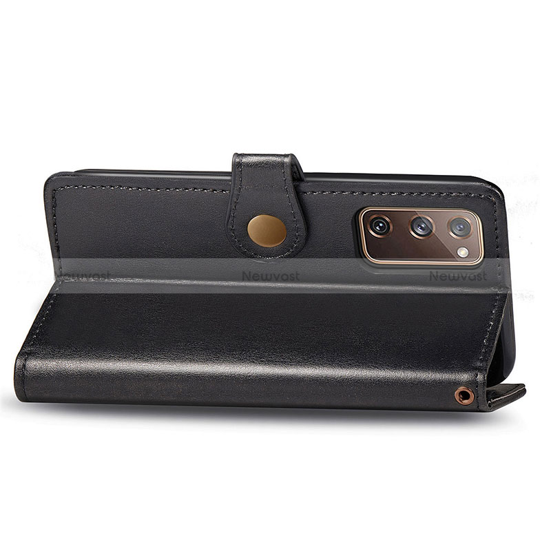 Leather Case Stands Flip Cover Holder S05D for Samsung Galaxy S20 FE (2022) 5G