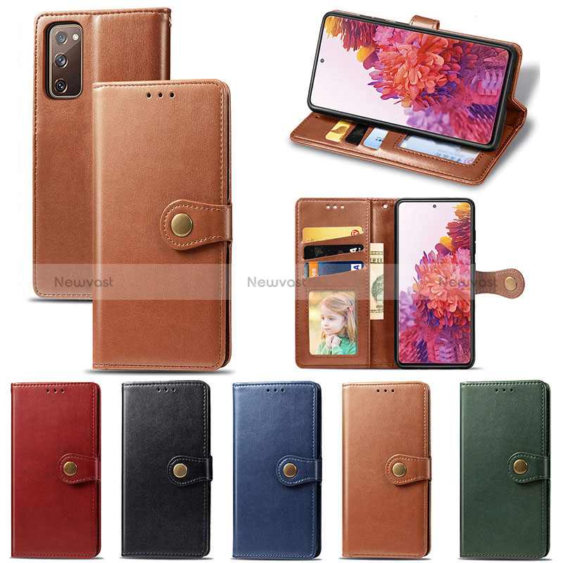 Leather Case Stands Flip Cover Holder S05D for Samsung Galaxy S20 FE (2022) 5G