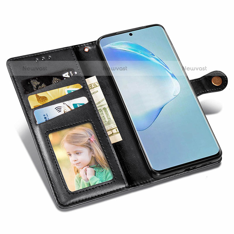 Leather Case Stands Flip Cover Holder S05D for Samsung Galaxy S20 Plus