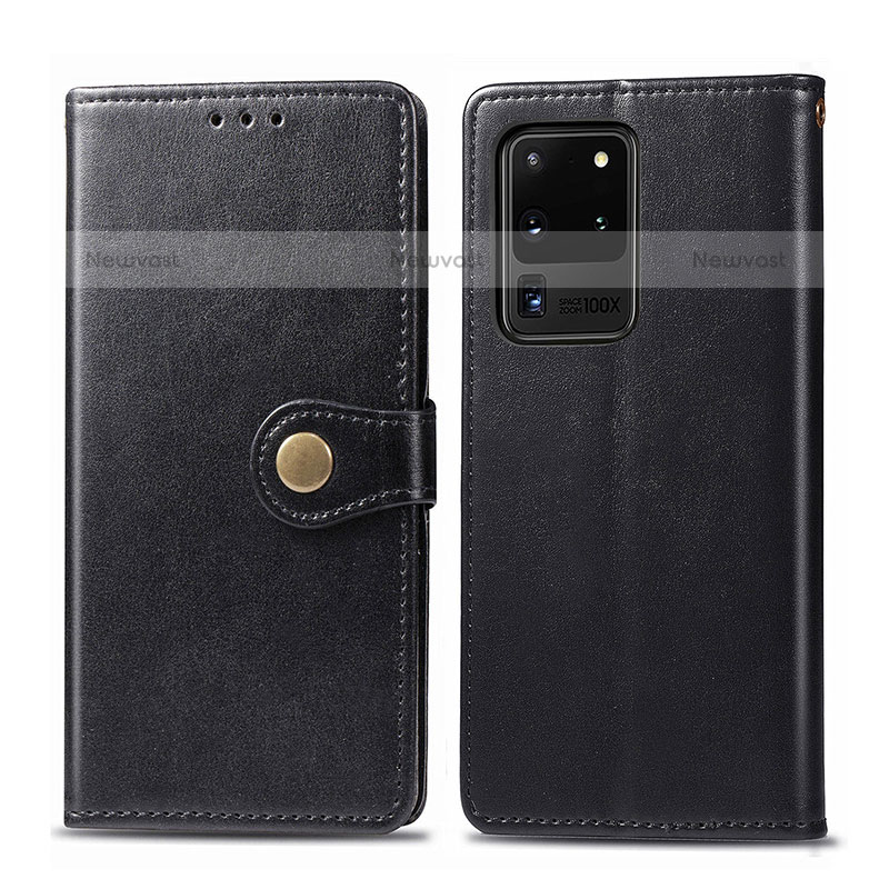 Leather Case Stands Flip Cover Holder S05D for Samsung Galaxy S20 Ultra 5G