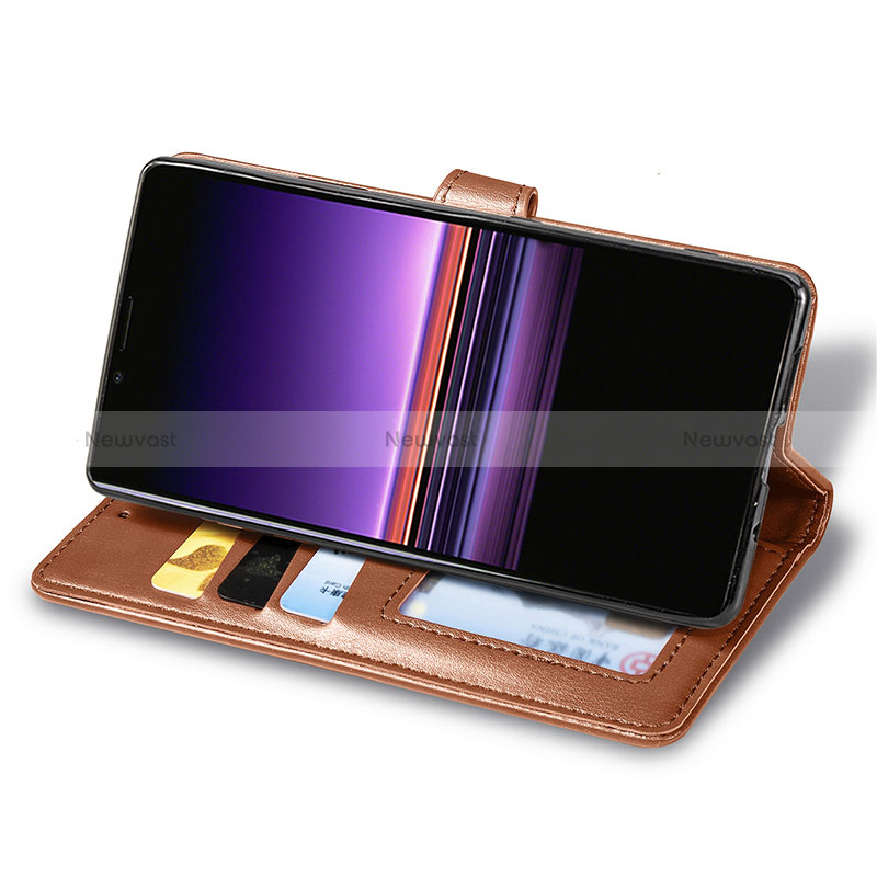 Leather Case Stands Flip Cover Holder S05D for Sony Xperia 1