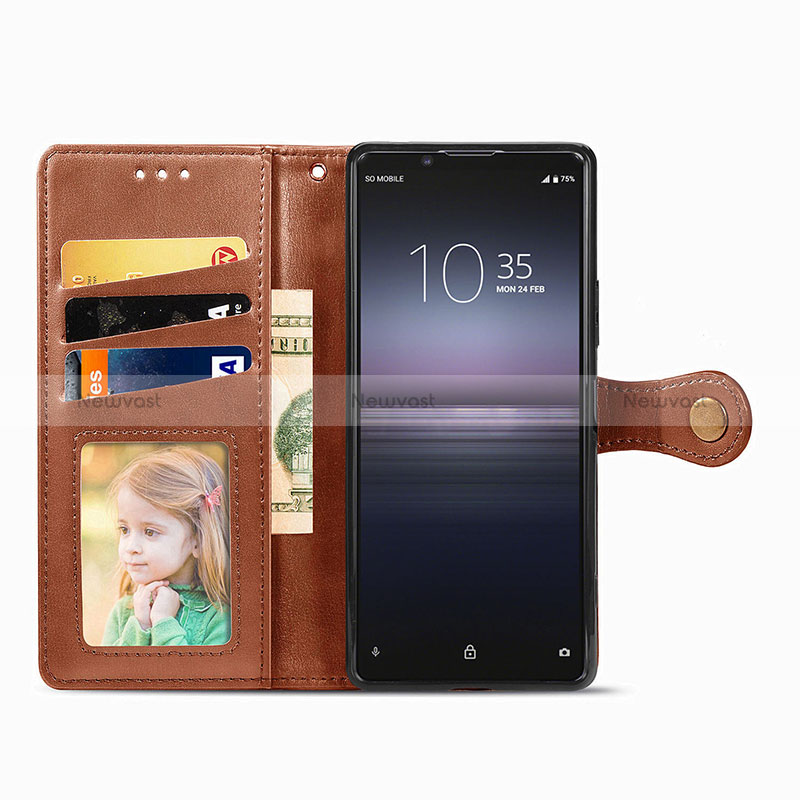 Leather Case Stands Flip Cover Holder S05D for Sony Xperia 1 II