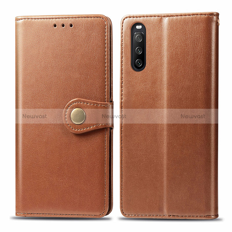 Leather Case Stands Flip Cover Holder S05D for Sony Xperia 10 III