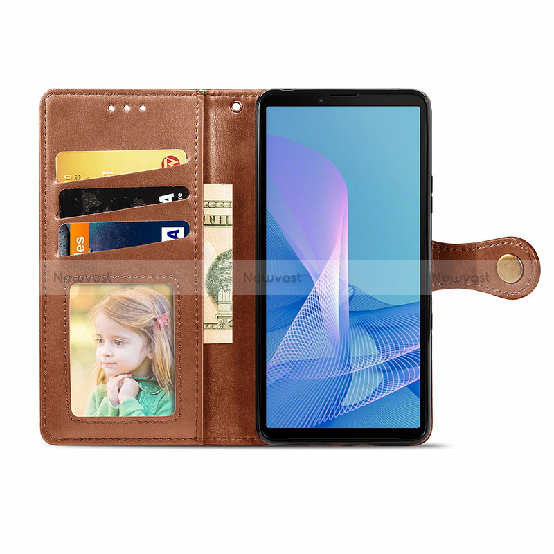 Leather Case Stands Flip Cover Holder S05D for Sony Xperia 10 III