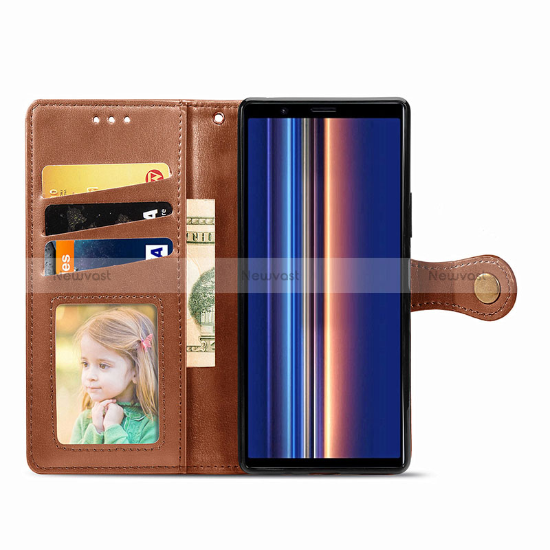 Leather Case Stands Flip Cover Holder S05D for Sony Xperia 5