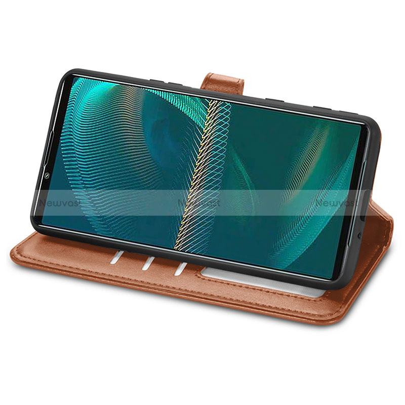 Leather Case Stands Flip Cover Holder S05D for Sony Xperia 5 III