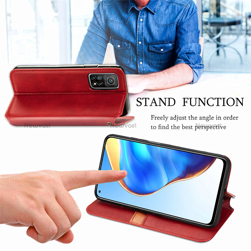 Leather Case Stands Flip Cover Holder S05D for Xiaomi Mi 10T Pro 5G