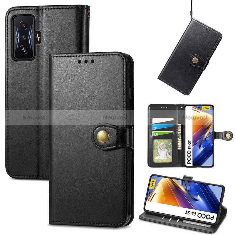 Leather Case Stands Flip Cover Holder S05D for Xiaomi Poco F4 GT 5G
