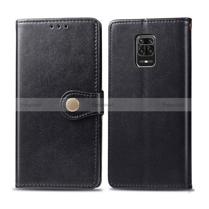 Leather Case Stands Flip Cover Holder S05D for Xiaomi Redmi Note 9 Pro Max Black