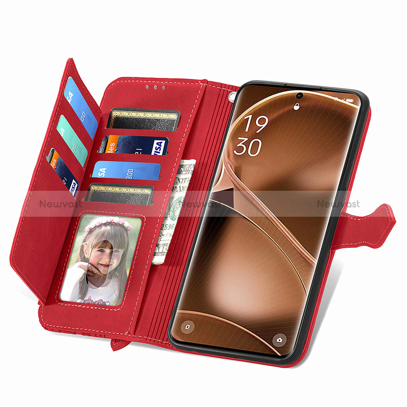 Leather Case Stands Flip Cover Holder S06D for Oppo Find X6 Pro 5G