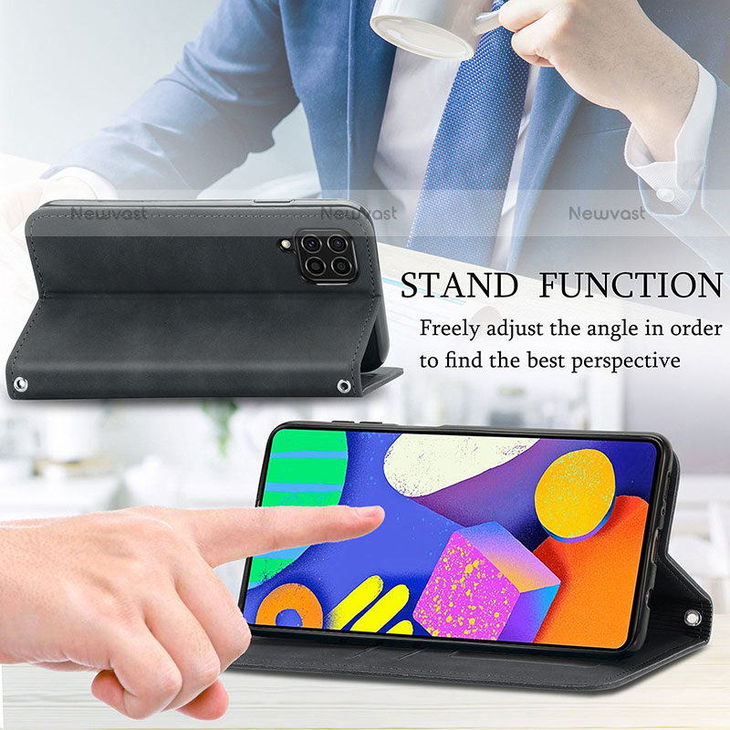 Leather Case Stands Flip Cover Holder S06D for Samsung Galaxy M62 4G