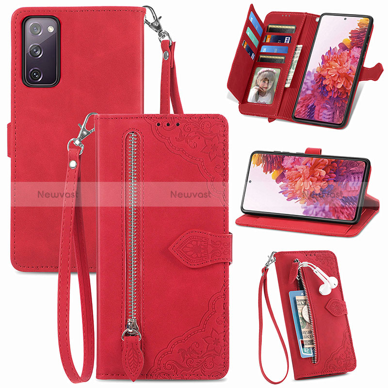 Leather Case Stands Flip Cover Holder S06D for Samsung Galaxy S20 Lite 5G