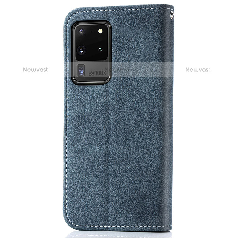 Leather Case Stands Flip Cover Holder S06D for Samsung Galaxy S20 Ultra 5G