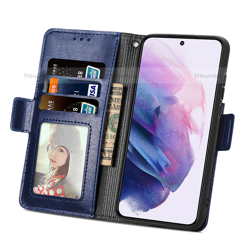 Leather Case Stands Flip Cover Holder S06D for Samsung Galaxy S21 5G
