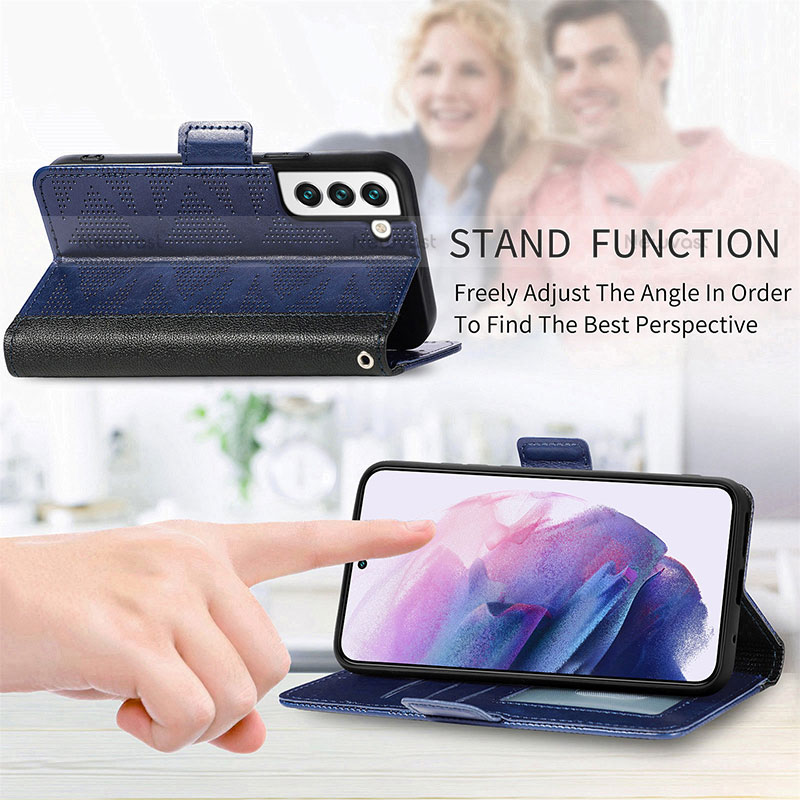 Leather Case Stands Flip Cover Holder S06D for Samsung Galaxy S21 FE 5G