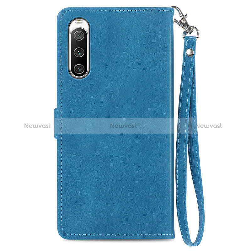 Leather Case Stands Flip Cover Holder S06D for Sony Xperia 10 IV