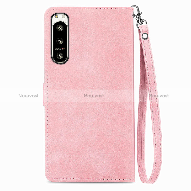 Leather Case Stands Flip Cover Holder S06D for Sony Xperia 5 IV