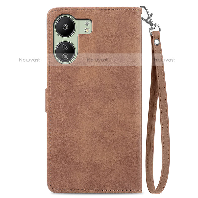 Leather Case Stands Flip Cover Holder S06D for Xiaomi Poco C65