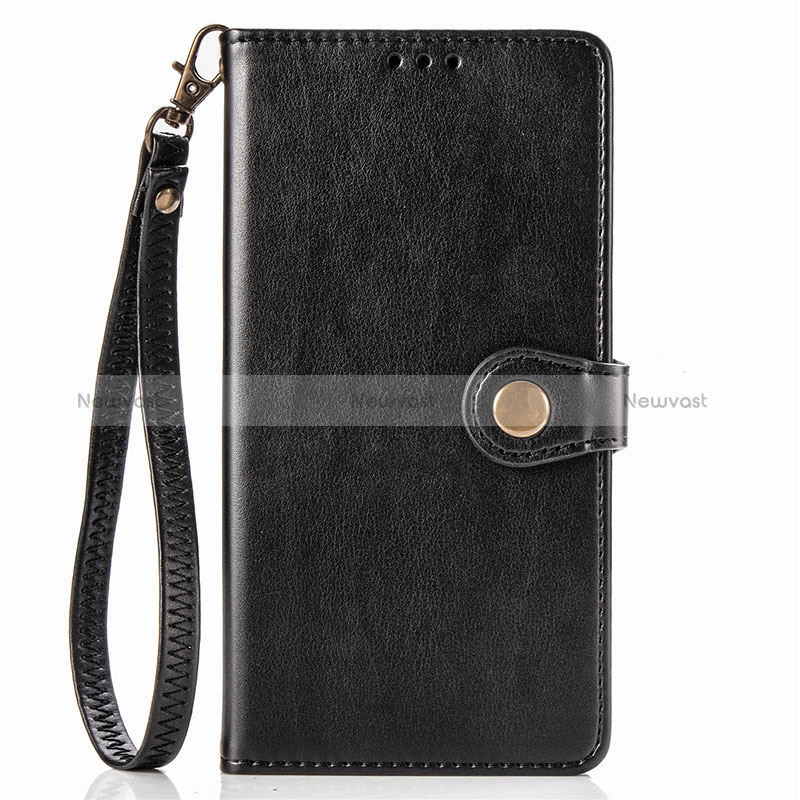 Leather Case Stands Flip Cover Holder S07D for Huawei P40 Pro Black