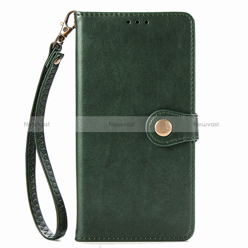 Leather Case Stands Flip Cover Holder S07D for Huawei P40 Pro Green